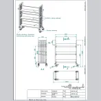 wózek na akta dla archiwum - na indywidualne zamówienie, przykład rysunku do zatwierdzenia