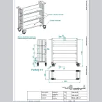 wózek na akta dla archiwum - na indywidualne zmówienie - przykład rysunku 