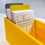 Pudełko na karty książki - ŻÓŁTE do 30 cm - 2