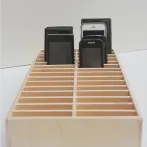 pudełko na smartfony, pudełko na komórki z drewnianej sklejki