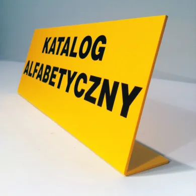 Tabliczka informacyjna stojąca -  żółta  A4