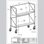 wózek na książki dla bibliotek - na indywidualne zamówienie przykład