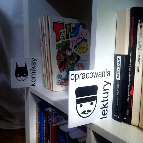 Rozdzielacz do książek z napisami