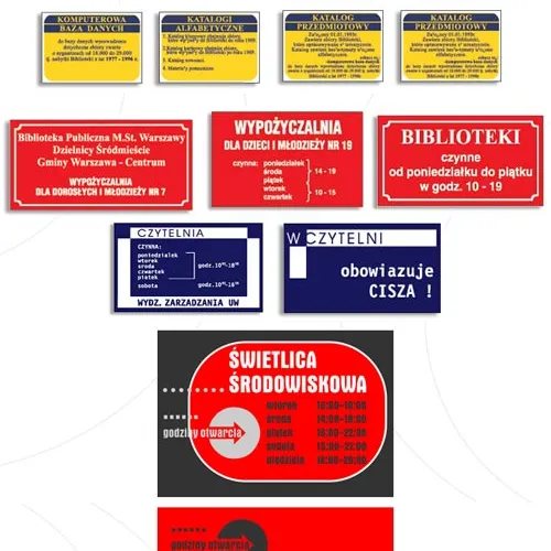 Tablica informacyjna montowana mała A5. Wzór na zamówienie